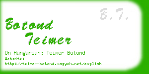 botond teimer business card
